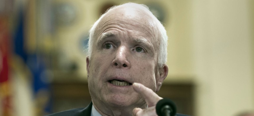 Sen. John McCain, R-Ariz., is working to ease the hiring process at Customs and Border Protection, along with two colleagues. 