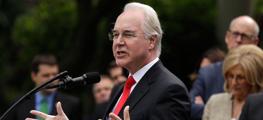Price speaks at the White House on May 4.