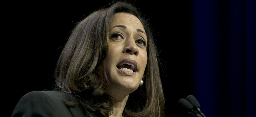 Sen. Kamala Harris, D-Calif., is one of the lawmakers requesting documents and an explanation of the decision to drop the “Sexual Orientation and Gender Identity” category.