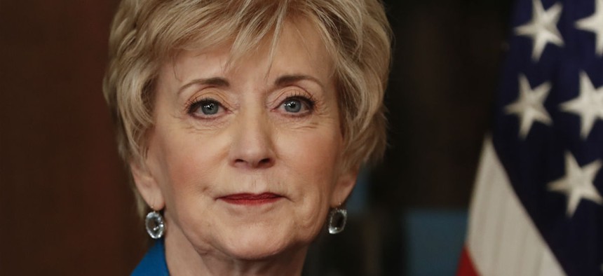 SBA Administrator Linda McMahon said the agency acts as "counselor and mentor for networking and helping you all the way, answering your questions."