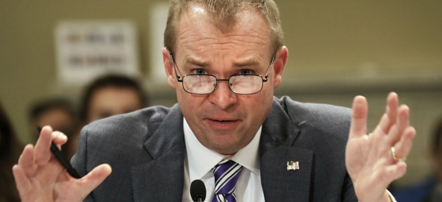 OMB Director Mick Mulvaney testifies on Capitol Hill in May.