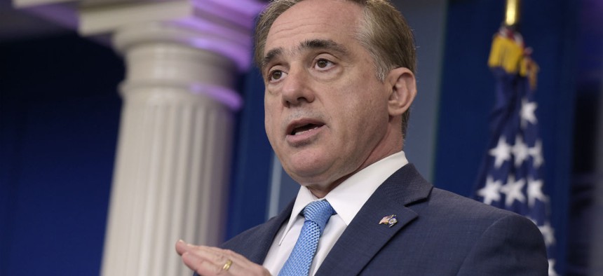 Veterans Affairs Secretary David Shulkin speaks during a briefing at the White House in May.