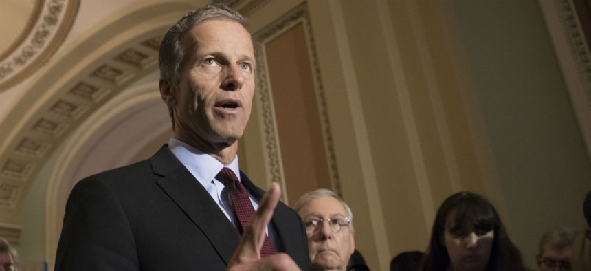 Sen. John Thune, R-S.D., said he remains open to the idea of moving air traffic control into a not-for-profit nongovernmental body. 