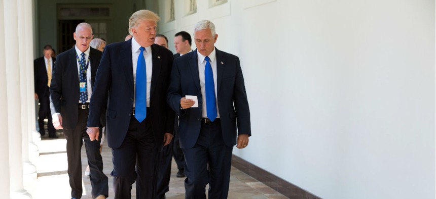 President Donald Trump and Vice President Mike Pence on July 19.