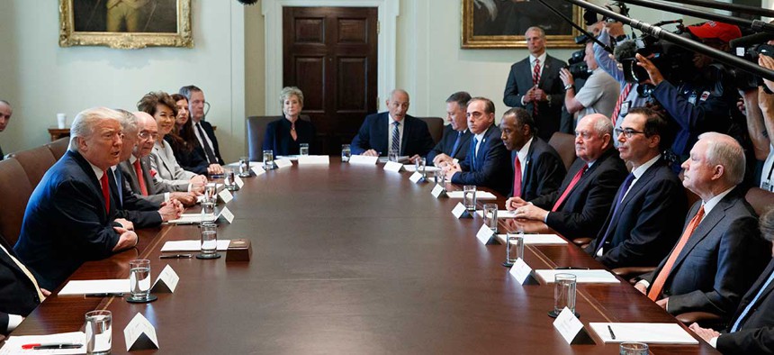 The Cabinet meets in July at the White House.
