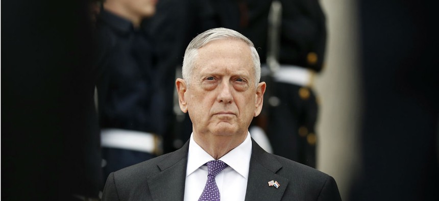 Defense Secretary James Mattis at the Pentagon in August.