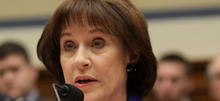 Lois Lerner, who formerly headed the IRS division that handles applications for tax-exempt status, testifies before Congress in 2014.