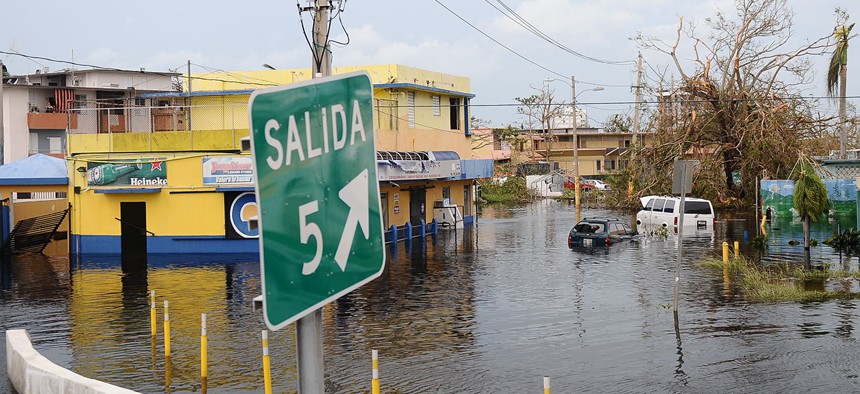 Carolina, Puerto Rico was flooded in the aftermath of Hurricane Maria.