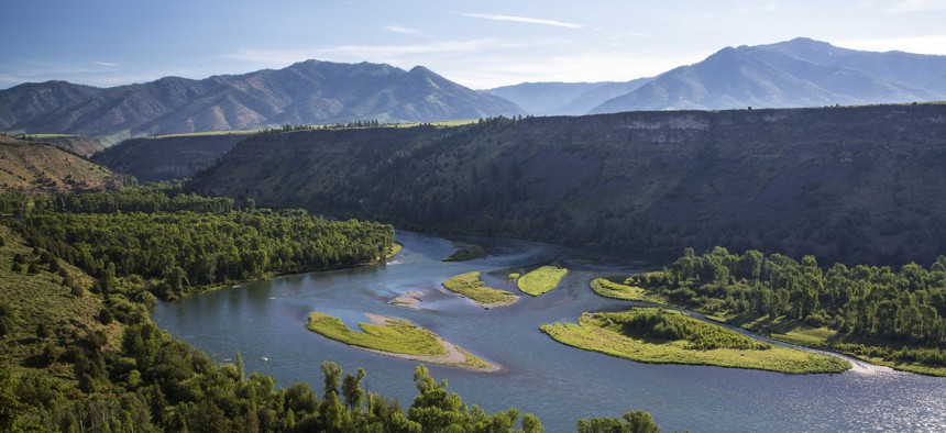 Public lands along the south fork of the Snake River in southeastern Idaho.