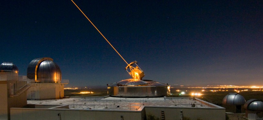The Sodium Guidestar at the Air Force Research Laboratory's Starfire Optical Range sits on a 6,240 foot hilltop at Kirtland Air Force Base, N.M. 
