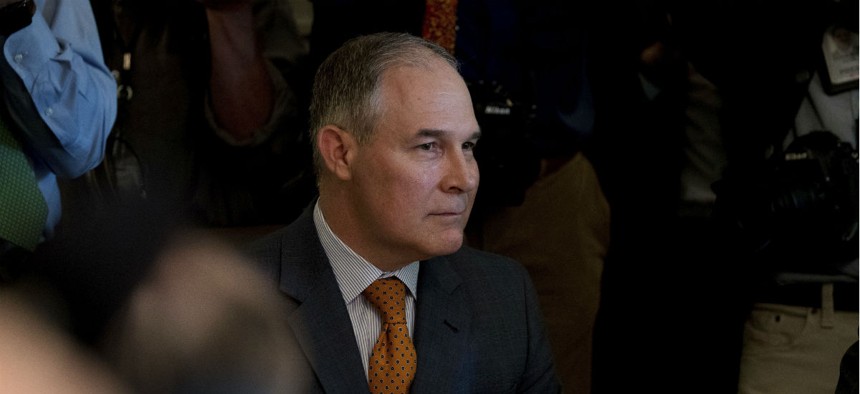 Environmental Protection Agency Administrator Scott Pruitt attends a Cabinet meeting on June 12.