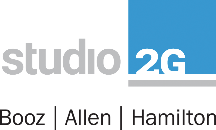 Studio 2G and Booz Allen Hamilton's logo