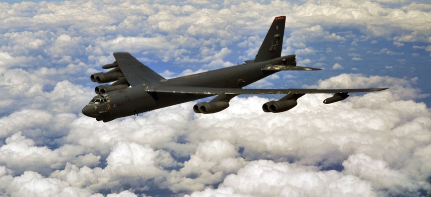 A photo of a B-52H Stratofortress based at Barksdale Air Force Base, La..