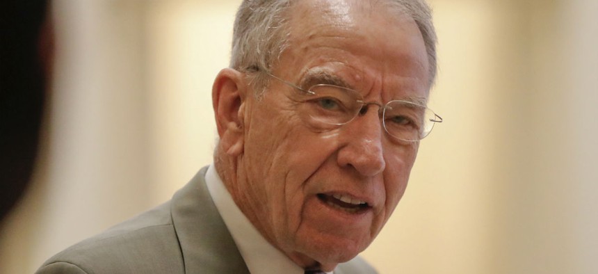 Sen. Charles Grassley, R-Iowa, sent a letter about Sharpley to Intelligence Committee leaders. 