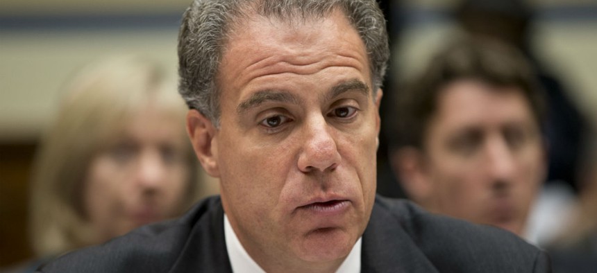 Justice Department IG Michael Horowitz led the IGs' charge in favor of larger budgets, quicker nominations for vacancies and long-sought subpoena power to compel testimony from retired agency employees.