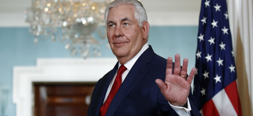 Secretary of State Rex Tillerson is rumored to be on his way out, but Trump called the report "fake" news. 