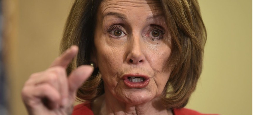 House Minority Leader Nancy Pelosi said her caucus had issues with the offsets Republicans laid out to pay for several programs. 