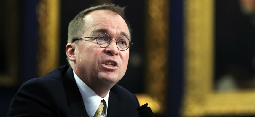 OMB Director Mick Mulvaney testifies before a House Appropriations subcommittee Wednesday. 