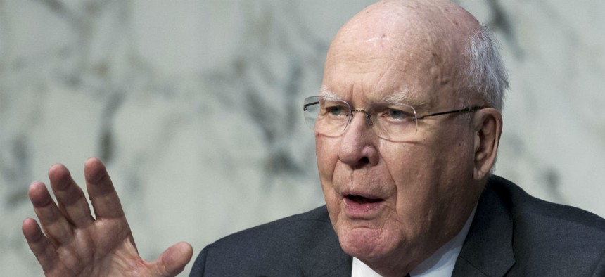 Sen. Patrick Leahy, D-Vt., questioned the director of USPTO about any potential reorganization. 