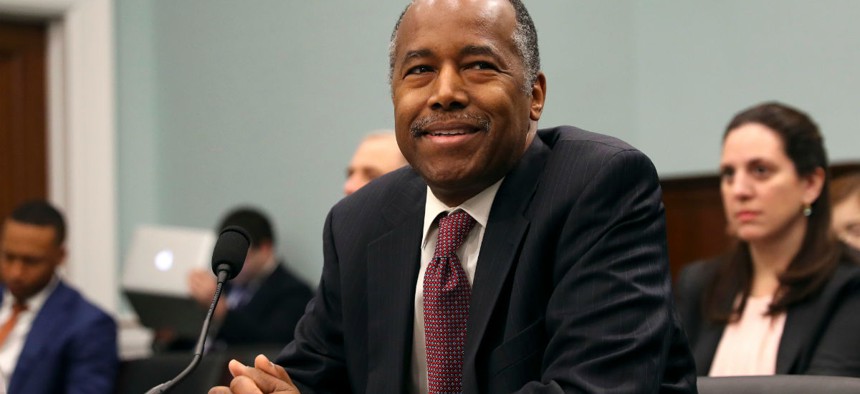 HUD Secretary Ben Carson testifies on Capitol Hill in March. 