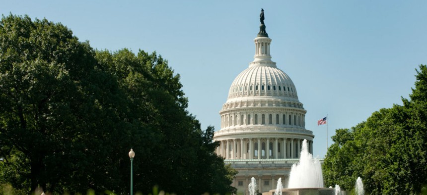 The U.S. Capitol and Senate Fountain