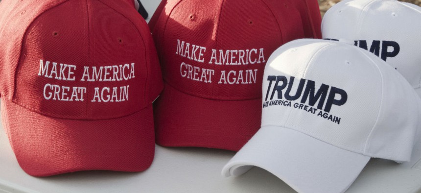 Federal employees are not allowed to wear MAGA gear on the job. 