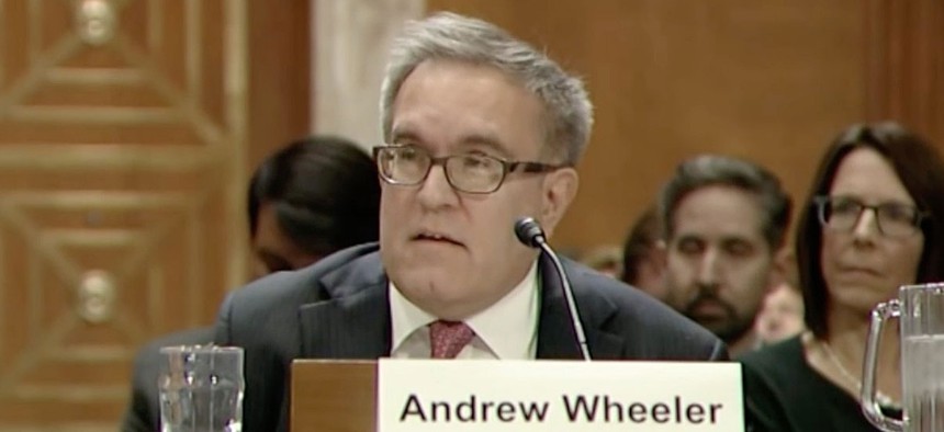 Wheeler testifies before the Senate.