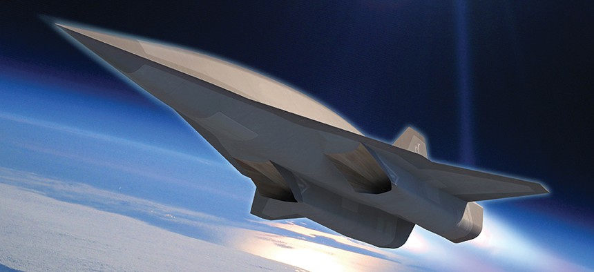 A concept image of a Lockheed Martin Skunk Works hypersonic design.