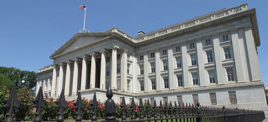 Treasury Department headquarters in Washington.