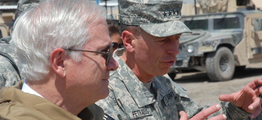 General David Petraeus and Defense Secretary Robert Gates in 2007.