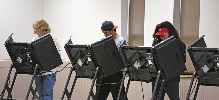 Missourians vote in St. Louis in November 2016.