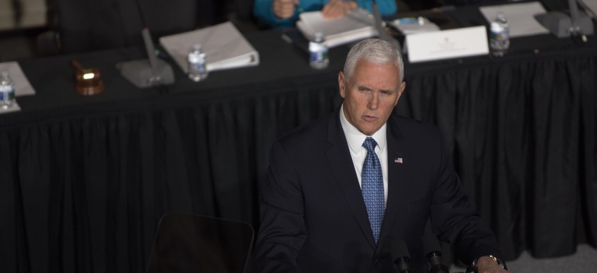 Vice President Mike Pence hosts a meeting of the National Space Council in October