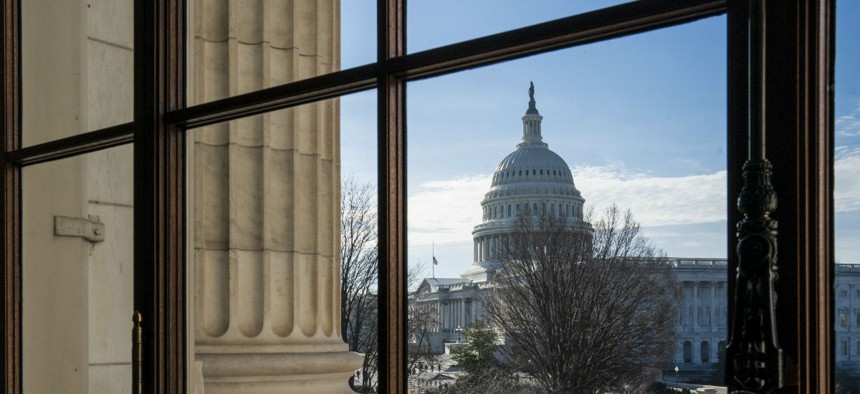 The Capitol Dome is seen from the Russell Senate Office Building on Thursday.
