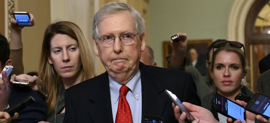 Senate Majority Leader Mitch McConnell said not much progress was made Wednesday. 