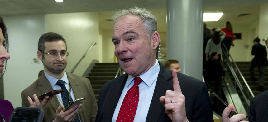Sen. Tim Kaine, D-Va., introduced a bill to pay furloughed federal workers.