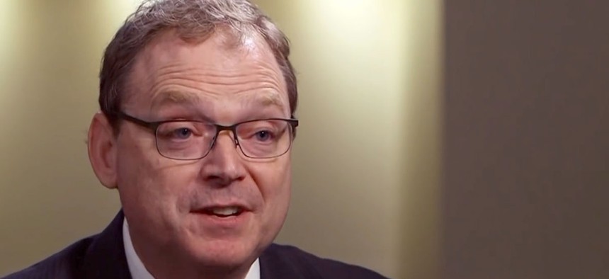 White House adviser Kevin Hassett said "in some sense, they're better off," of furloughed feds.
