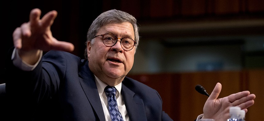 Attorney General nominee William Barr testifies during a Senate Judiciary Committee hearing on Capitol Hill on Tuesday.