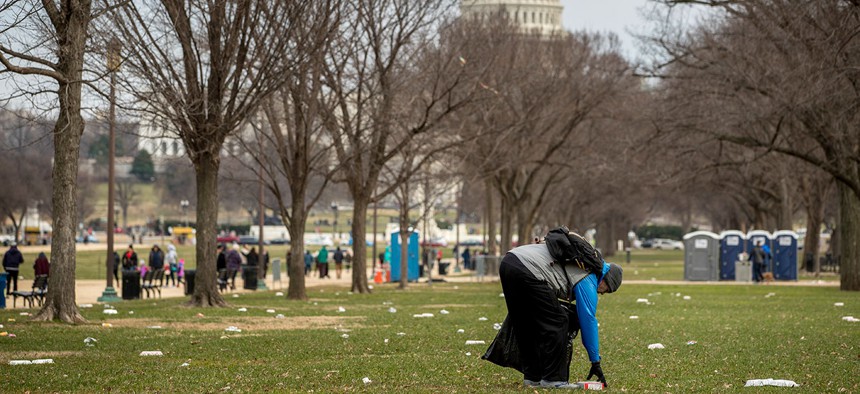 One of the more visible impacts of the shutdown is garbage piling up in parks.
