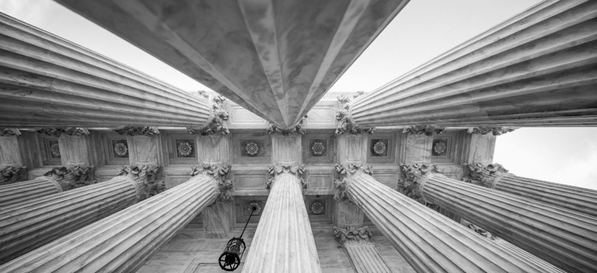 Columns at the U.S. Supreme Court.