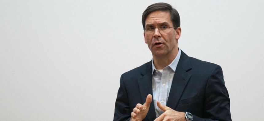 Army Secretary Mark Esper said the money should be redirected toward soldiers so they can be "confident that their spouses and children are supported so they can focus on their mission.”