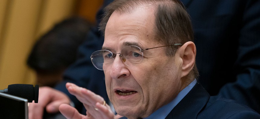  House Judiciary Committee Chairman Jerrold Nadler, D-N.Y., gestures during a hearing on Capitol Hill in February.