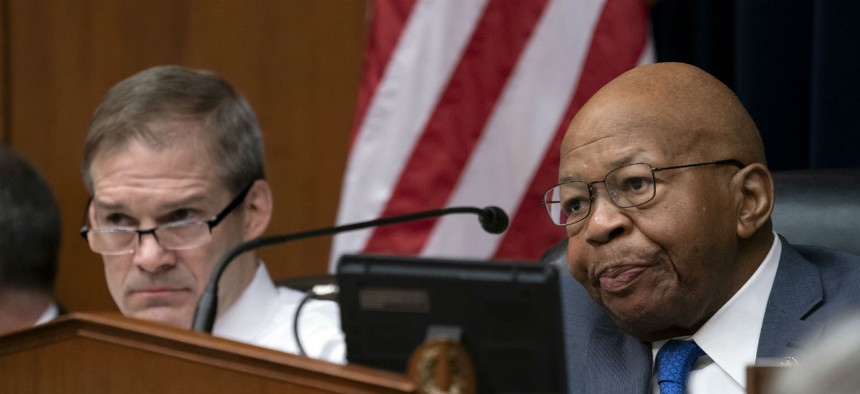 House Oversight and Reform Committee ranking member Rep. Jim Jordan, R-Ohio (left), and Chairman Rep. Elijah Cummings, D-Md. Cummings has introduced legislation to codify banning the box. 