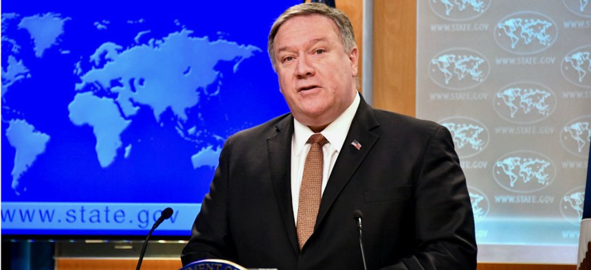 Secretary of State Mike Pompeo supports career staff, a spokesperson said. 