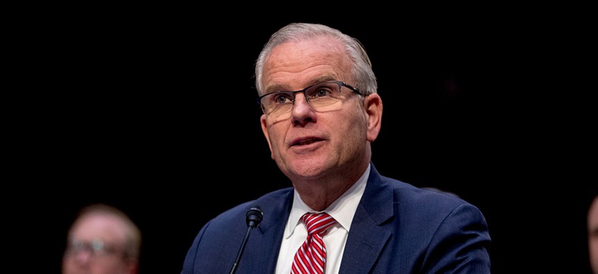 Federal Aviation Administration Acting Administrator Daniel Elwell speaks during a Senate Transportation subcommittee hearing on commercial airline safety Wednesday.