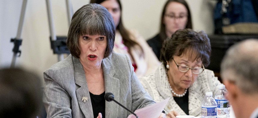 Rep. Betty McCollum, D-Minn., left, said the budget justification does not explain what taxpayers would get for their money with the reorganization. 