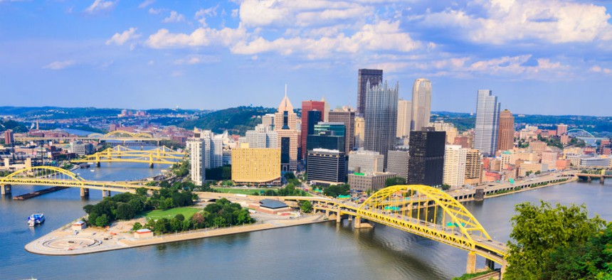 Pittsburgh, above, was the site of one of several regional sessions aimed at coordinating action among various levels of government and universities. 