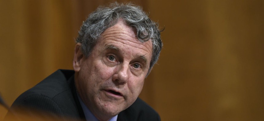 Sen. Sherrod Brown, D-Ohio, has joined in the latest effort to provide feds with paid family leave. 