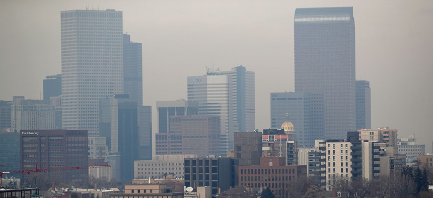 Fine particle pollution in Denver exceeded federal health standards on March 6, 2019, triggering a citywide alert.