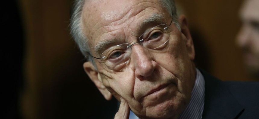 Senate Judiciary Committee Chairman Chuck Grassley of Iowa has blocked Senate action on President Trump's nominee over a document dispute with the intelligence community. 