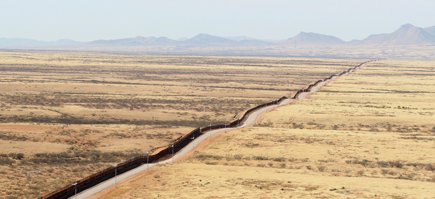 A section of the wall in Arizona is shown in 2011.